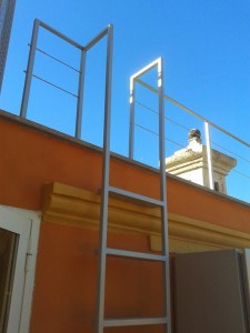 Ringhiera in ferro per abitazione privata a Roma progettazione Scape